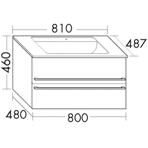 Burgbad Mineralguss Waschtisch-Set Bel Matt Lichtgrau Matt/Weiß Velvet, SEJF081F2084C0037 SEJF081F2084C0037