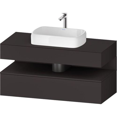Duravit Qatego Konsolenwaschtischunterbau wandhängend Graphit Supermatt 1200x550x600 mm - QA47320808 QA4732080800000