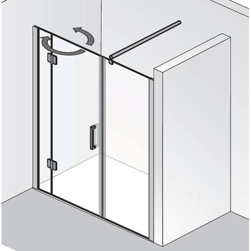 HSK Aperto Raumnische pendelbar, 3-teilig 28031xx