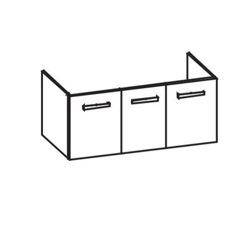 Artiqua 411 Waschtischunterschrank für Vero 032912 Graphit Struktur quer, 411-WU3T-D10-7070-401 411-WU3T-D10-7070-401