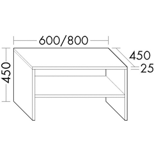 Burgbad Bank Sys30 PG2 Echo 460x600x450 Frassino Dekor Cappuccino, BANK060F3163 BANK060F3163