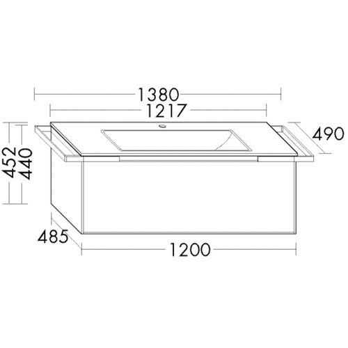 Burgbad Keramik Waschtisch-Set YSO PG2 HGL Bambus Natur/Taupe, SFAC121F2179C0040 SFAC121F2179C0040