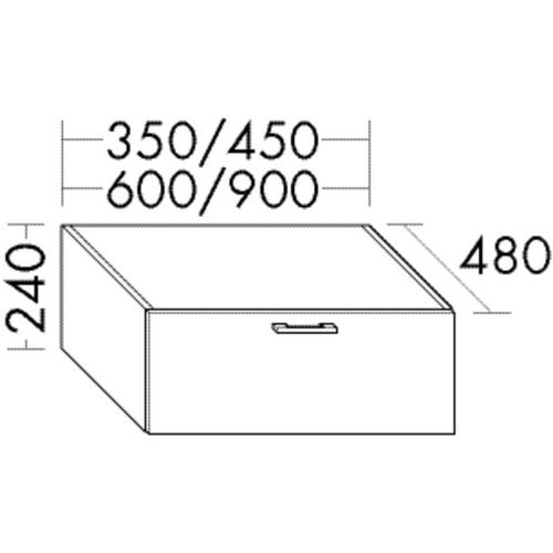Burgbad Unterschrank Sys30 PG4 Sana 240x350x480 Schilf Ultramatt, WVOK035F5768 WVOK035F5768