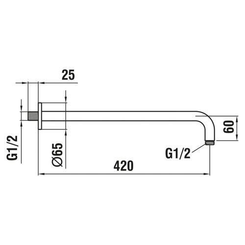 Laufen Brausewandarm PVD Rosegold HF960109465001