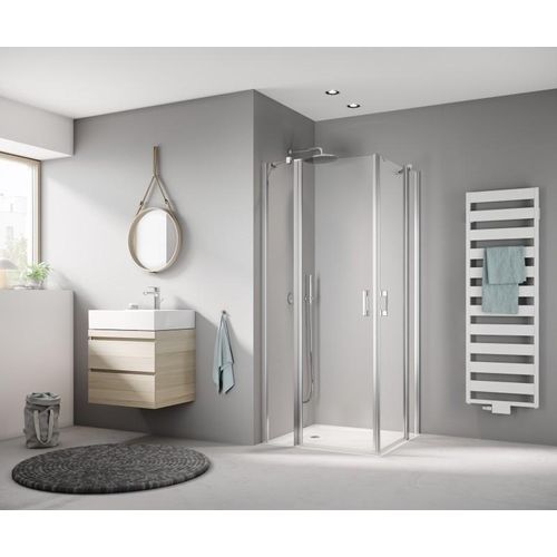 Kermi Eck-Halbt. li Liga EPL 1130x2000 GAK: 1085-1110, silber mattglanz ESG klar LIEPL113201AK