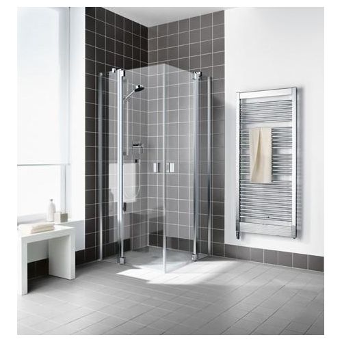 Kermi Eck-Halbteil rechts Raya EPR 1230x2000, silber mattglanz, ESG Opaco, RAEPR123201UK RAEPR123201UK