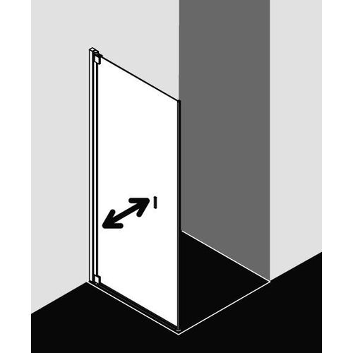 Kermi Seitenwand Raya TBR 0830x2000, silber mattglanz, ESG Opaco, RATBR083201UK RATBR083201UK