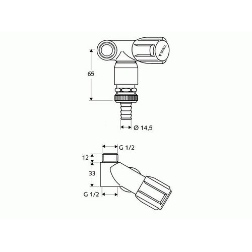 Schell NA-Ventil COMFORT mit RFV und RB 1/2" chrom für Einzelzapfstellen 033130699