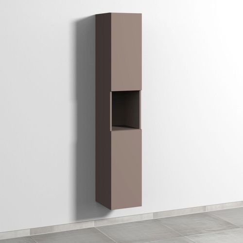 Sanipa 3way Hochschrank mit 2 Türen und 1 offenem Fach, Taupe-Matt SP1131T