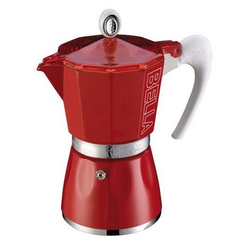 6 Tassen rote italienische Kaffeemaschine – 103006ro GAT