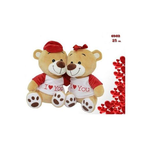 Trade Shop Traesio - paar teddybären mit ich liebe dich 25CM valentinstag pullover 69413