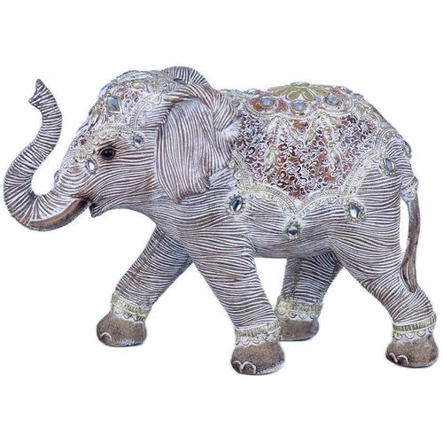 Elefantenfigur Figuren 10x27x18cm Afrikanische und Elefantenfigur - Gris - Signes Grimalt