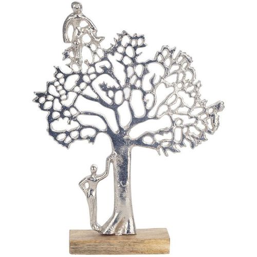 Figurenfiguren Adorno Tass Tree mehrere Silber 7x29x38cm 29484 – Plateado – Signes Grimalt