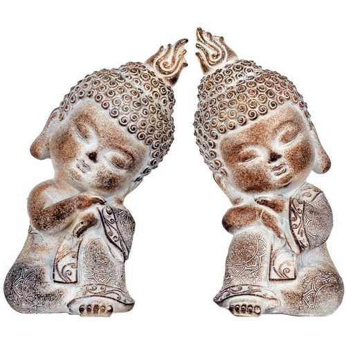 Signes Grimalt Buddha -Figurenfiguren Buddha Buddha 2 Buddhas Gray 7x9x17cm 25330 – Gris