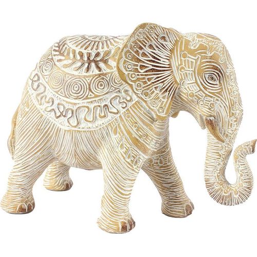 Elefantenfigur Figuren Elefant -Figur Afrikaner und Elefanten weiß 11x24x19cm 29998 - Blanco - Signes Grimalt