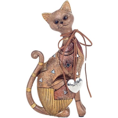 Katzenfigur Figuren Figure Cat Brown 6x11x23cm 28763 – Marrón – Signes Grimalt