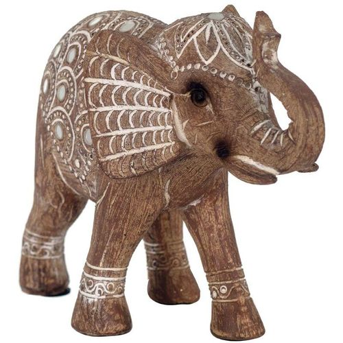 Elefantenfigur Figuren Elefant -Figur afrikanischer und brauner Elefanten 7x19x14cm 24264 - Marrón - Signes Grimalt