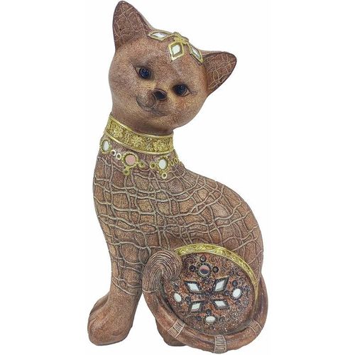 Signes Grimalt – Katzenfigur Figuren Figure Cat Brown 9x12x24cm 28725 – Marrón