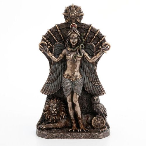 Figurenfiguren Figur Göttin Ishtar Silber Bronze 6x12x21cm 29282 – Plateado – Signes Grimalt