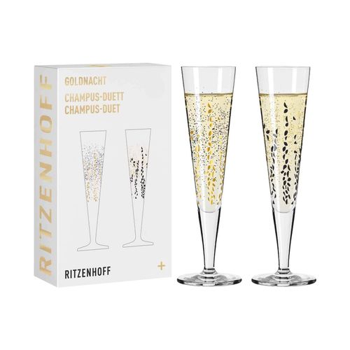 Ritzenhoff Champagnergläser Goldnacht 205 ml 2er Set