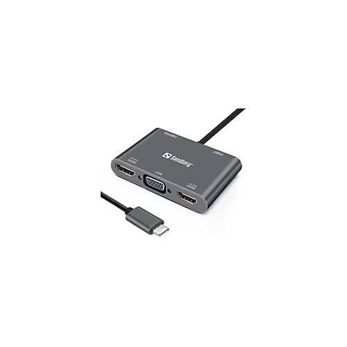 Sandberg USB-C Dock - Dockingstation - USB-C - VGA, HDMI