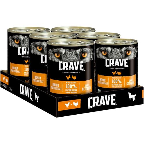 CRAVE Dose mit Huhn und Truthahn 12x400g