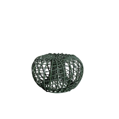 Cane-line – Nest Hocker / Beistelltisch Outdoor, Ø 67 cm, dunkelgrün