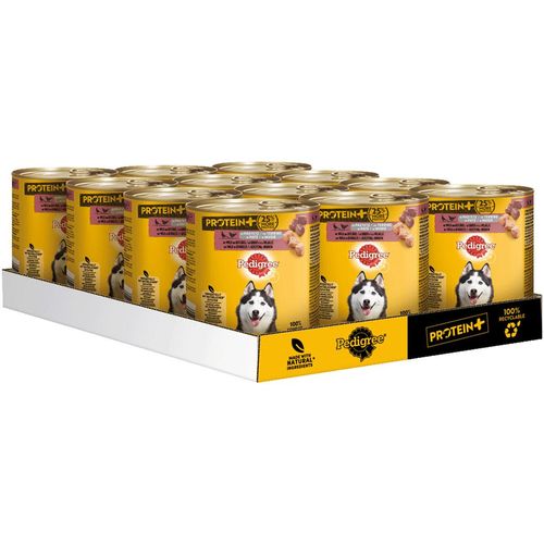 PEDIGREE Protein+ in Pastete Wild & Geflügel 12x800g