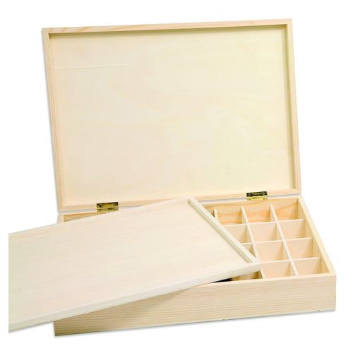 Sortierbox aus Holz, 36 x 26 x 7 cm