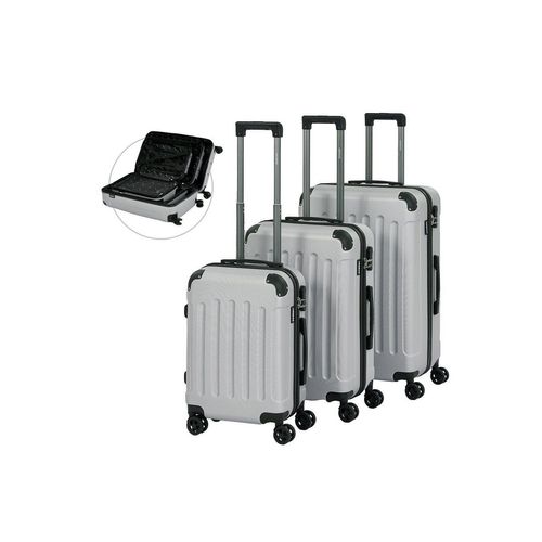Arebos Koffer Reisekoffer 3er Set Hartschalen Koffer Trolley M-L-XL-Set