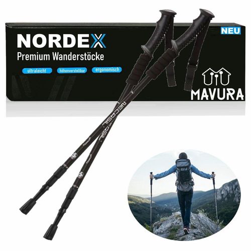 MAVURA Wanderstöcke NORDEX Wanderstock Set Aluminium Nordic Walking Stöcke
