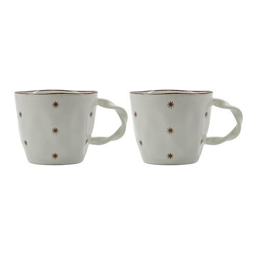 House Doctor - Starry Tasse, weiß (2er-Set)