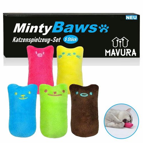 MAVURA Kauspielzeug MintyBaws Katzenminze Kissen Set Katzenspielzeug