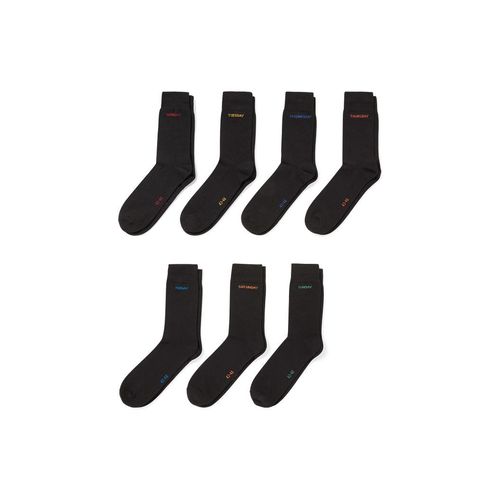 C&A Set van 7 paar-sokken met motief-dagen van de week, Zwart, Maat: 39-42