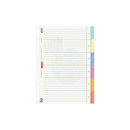 BRUNNEN Ordnerregister Recycling Vollformat blanko beige 6-teilig, 1 St.
