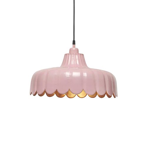 PR Home Hängeleuchte Wells, pink/gold, Ø 43 cm, Metall