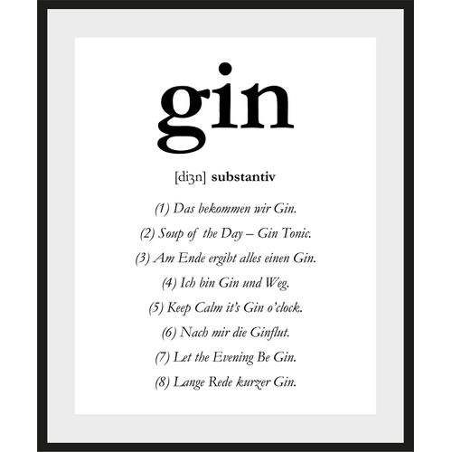 queence Bild »gin«, Sprüche & Texte, Spruch, gerahmt