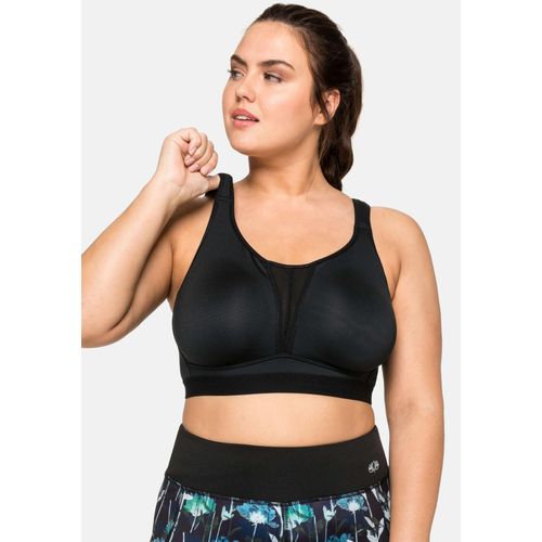 Sport-BH aus COOLMAX® mit 2 Tragevarianten, schwarz, Gr.105F