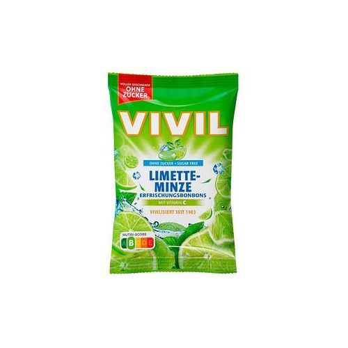 VIVIL® Limette-Minze ohne Zucker Bonbons 120,0 g