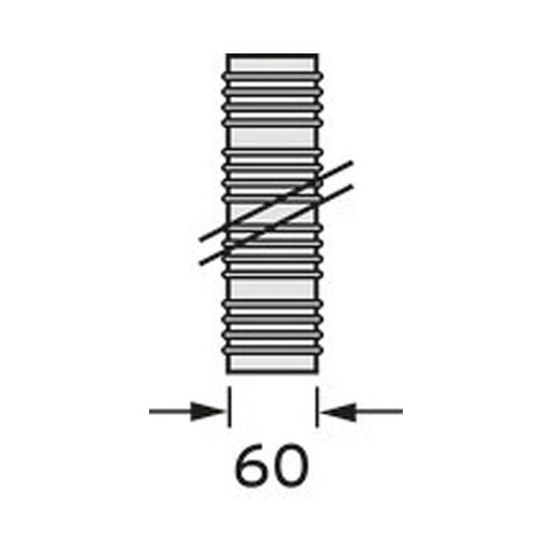 Vaillant 15 m flexibles Rohr für flexibles Abgassystem DN 60 PP 0020077527