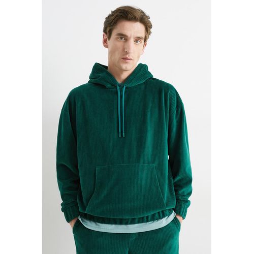 C&A Fluwelen hoodie, Groen, Maat: 2XL