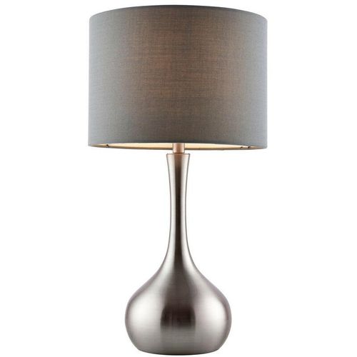Piccadilly – Tisch-Touch-Lampe Satin Nickel, E14 – Endon