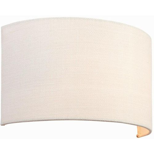 Obi - 1 Light Up & Down Wandleuchte Vintage White Leinen, Polyester Baumwolle, E27 - Endon