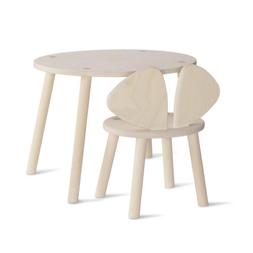 Nofred - Mouse Toddler Set (Stuhl und Tisch), Birke matt lackiert