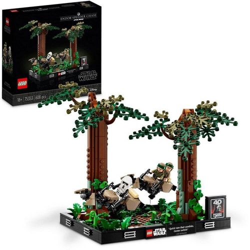 LEGO® Konstruktionsspielsteine Verfolgungsjagd auf Endor – Diorama (75353), LEGO® Star Wars™, (608 St), bunt