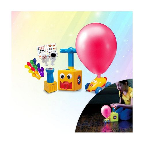 MediaShop Spielzeug-Auto Balloon Zoom, ballonbetriebenes, fahrendes & fliegendes Spielzeugset, bunt