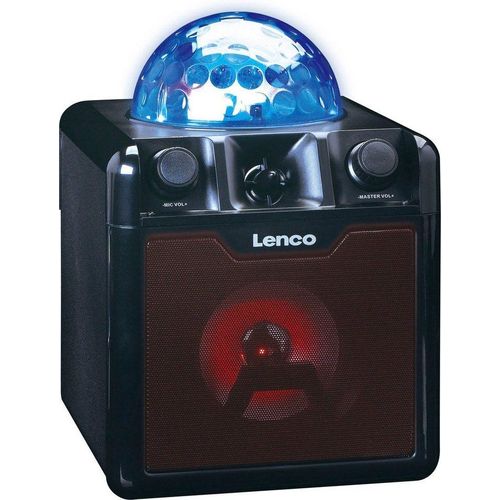 Lenco BTC-055BK – Karaoke Lautsprecher mit Bluetooth und Mikrofon 2.0 Party-Lautsprecher (Bluetooth, 8 W), schwarz