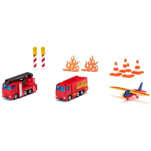 Siku Spielzeug-Feuerwehr SIKU Super, Geschenkset Feuerwehr (6330), rot