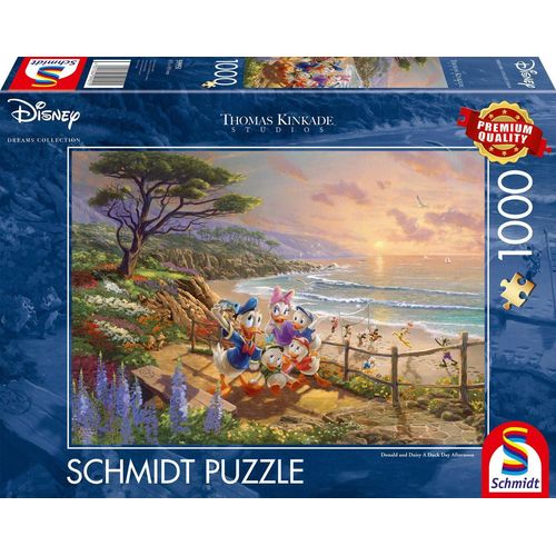 Schmidt Spiele Puzzle Donald & Daisy, A Duck Day Afternoon, 1000 Puzzleteile, Made in Europe, bunt