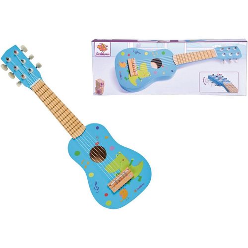 Eichhorn Spielzeug-Musikinstrument Holzgitarre, blau